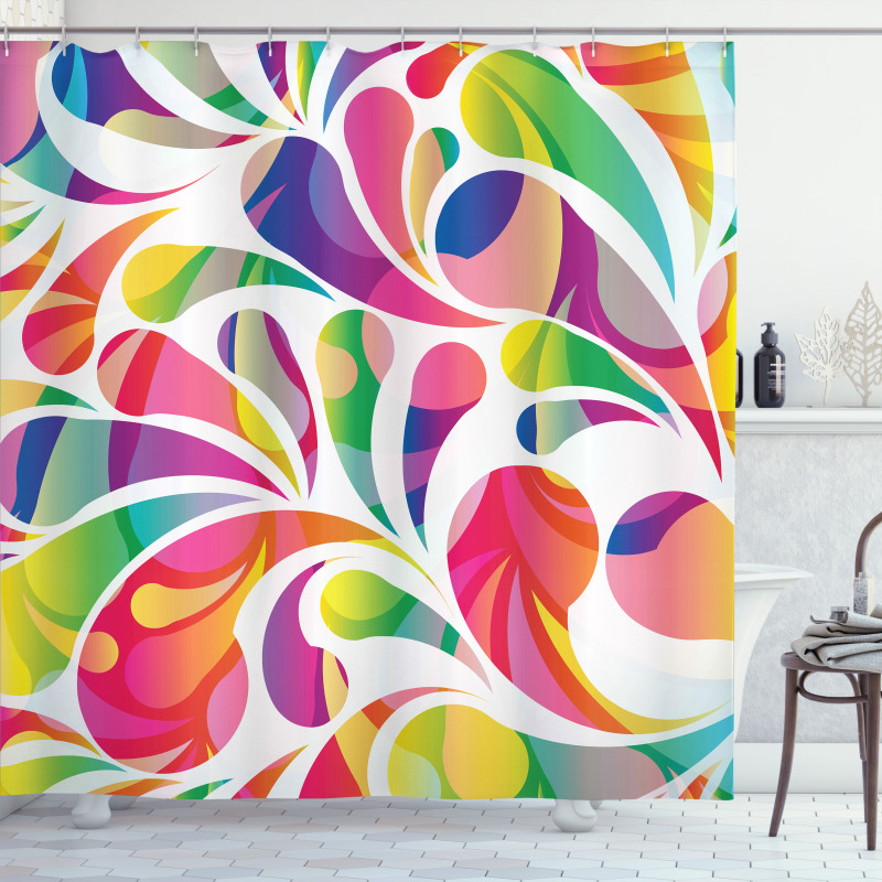 Abstract Arc-drop Shower Curtain