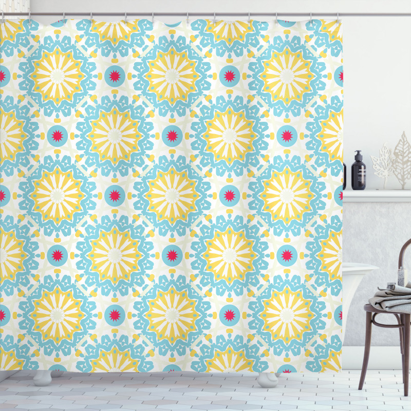 Vintage Floral Ethnic Shower Curtain