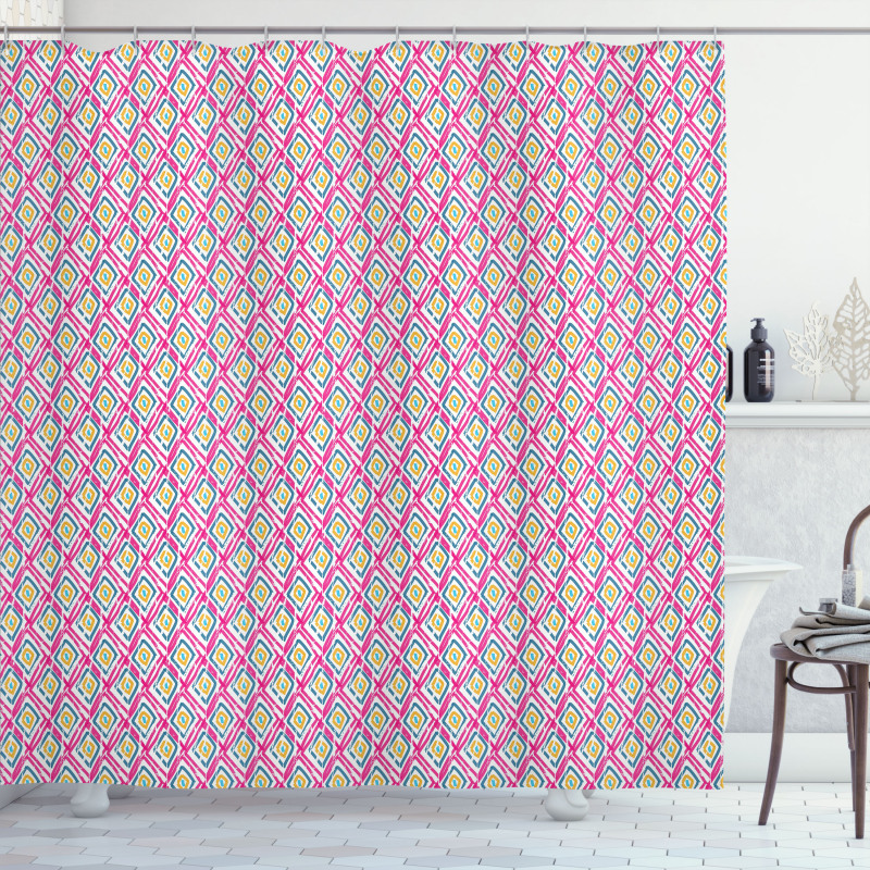 Rough Paintbrush Style Shower Curtain