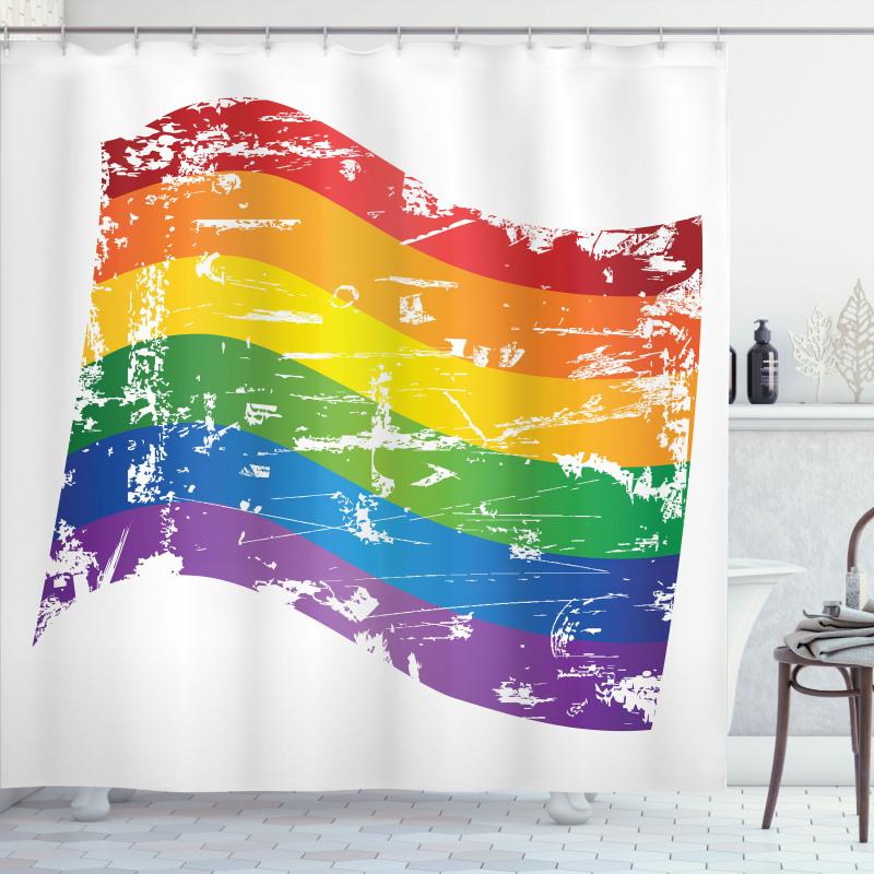 Gay Pride Flag Shower Curtain