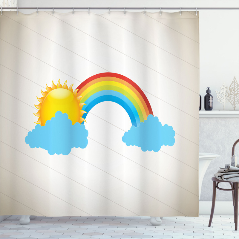 Sun over Clouds Shower Curtain