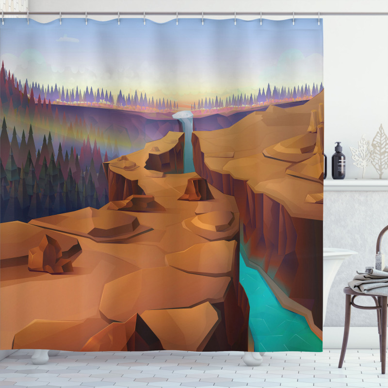 Cartoon Canyon Shower Curtain