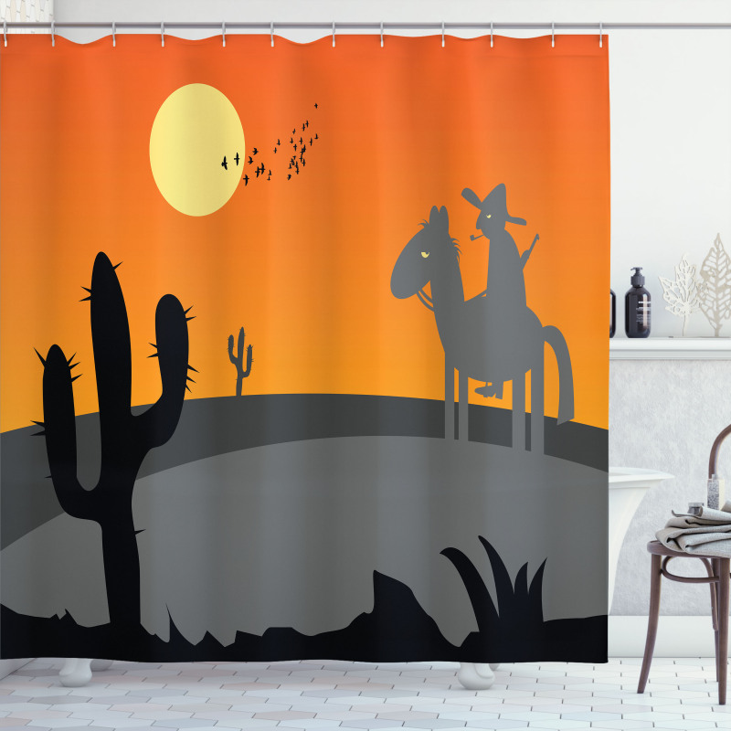 Hot Mexico Desert Shower Curtain