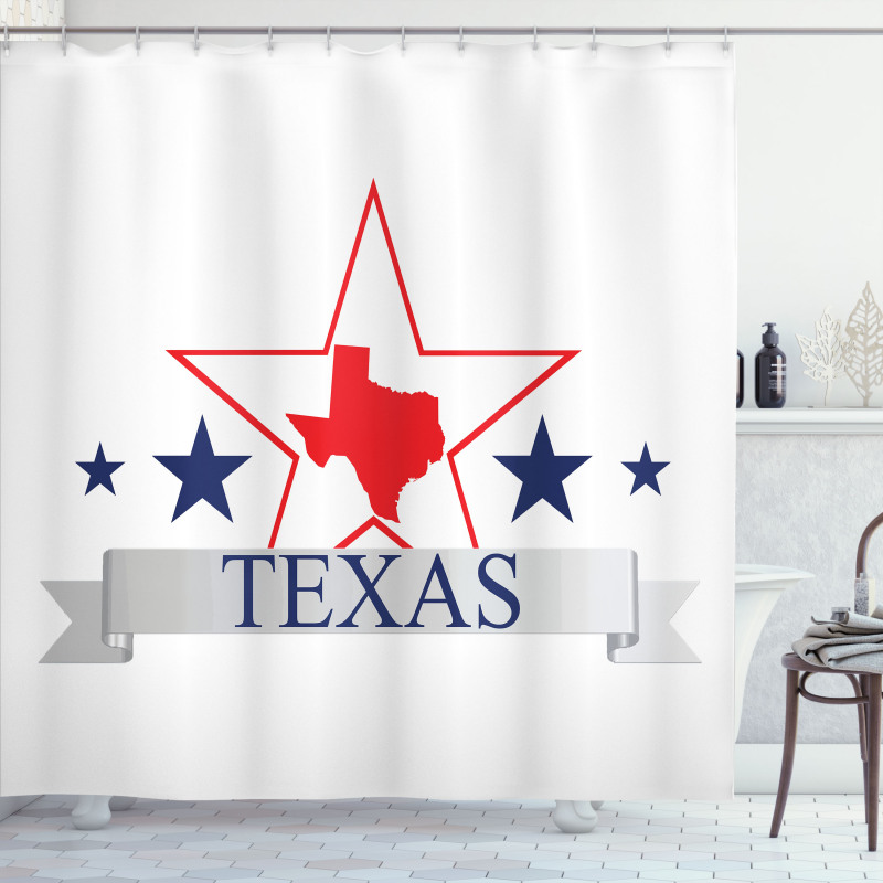 American Map Pattern Shower Curtain