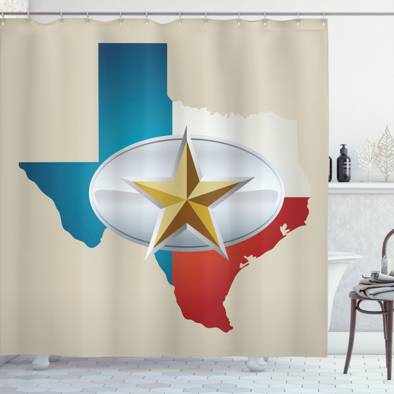 Cowboy Belt Buckle Shower Curtain