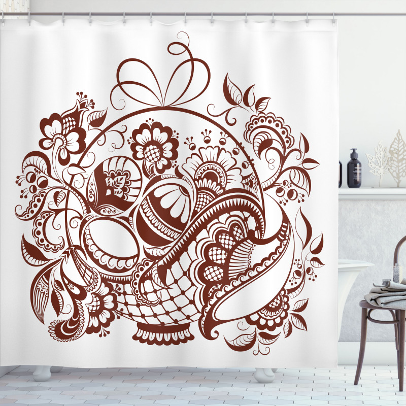 Classic Swirls Blossom Shower Curtain