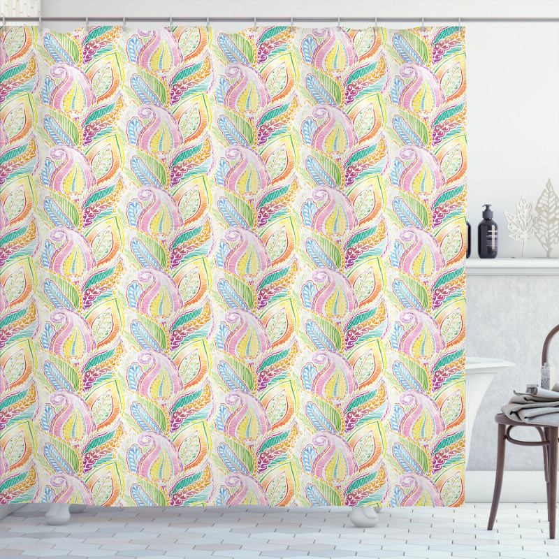 Colorful Paisley Art Shower Curtain