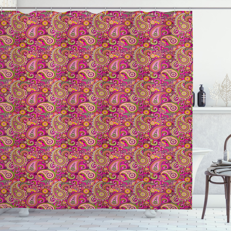 Blossom Persian Folk Shower Curtain