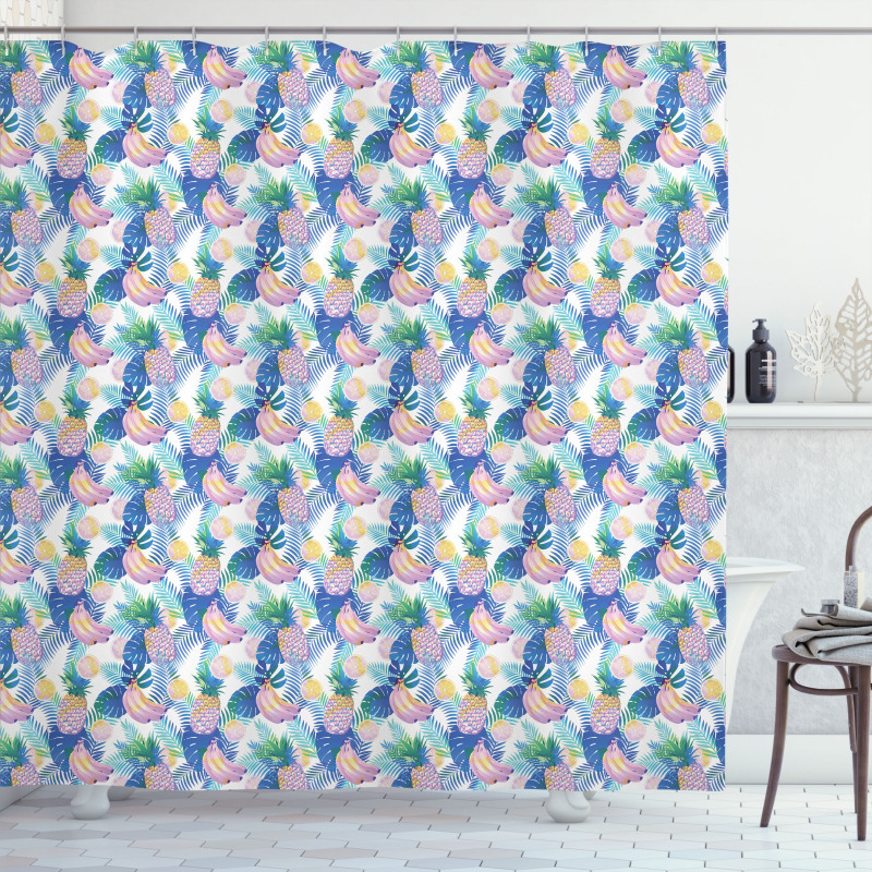 Hawaiian Summer Plants Shower Curtain