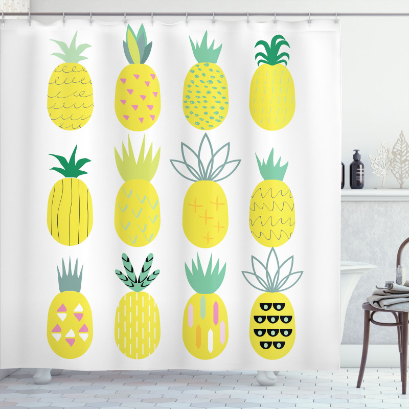 Pattern of Fruits Shower Curtain