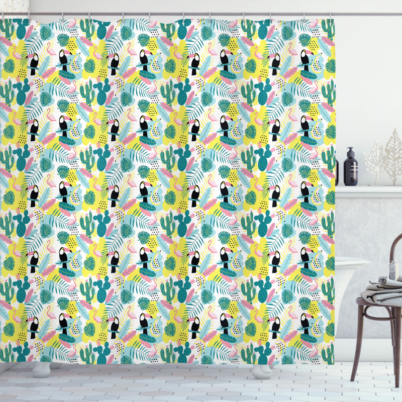 Aloha Nature Birds Art Shower Curtain