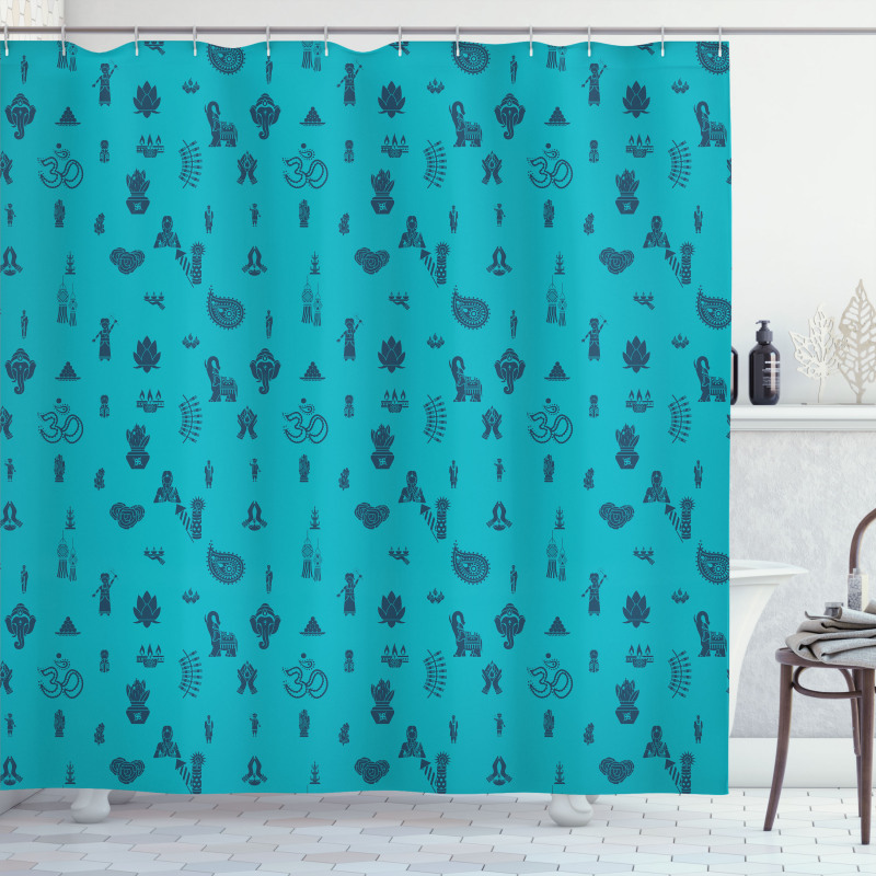 Eastern Diwali Festival Shower Curtain