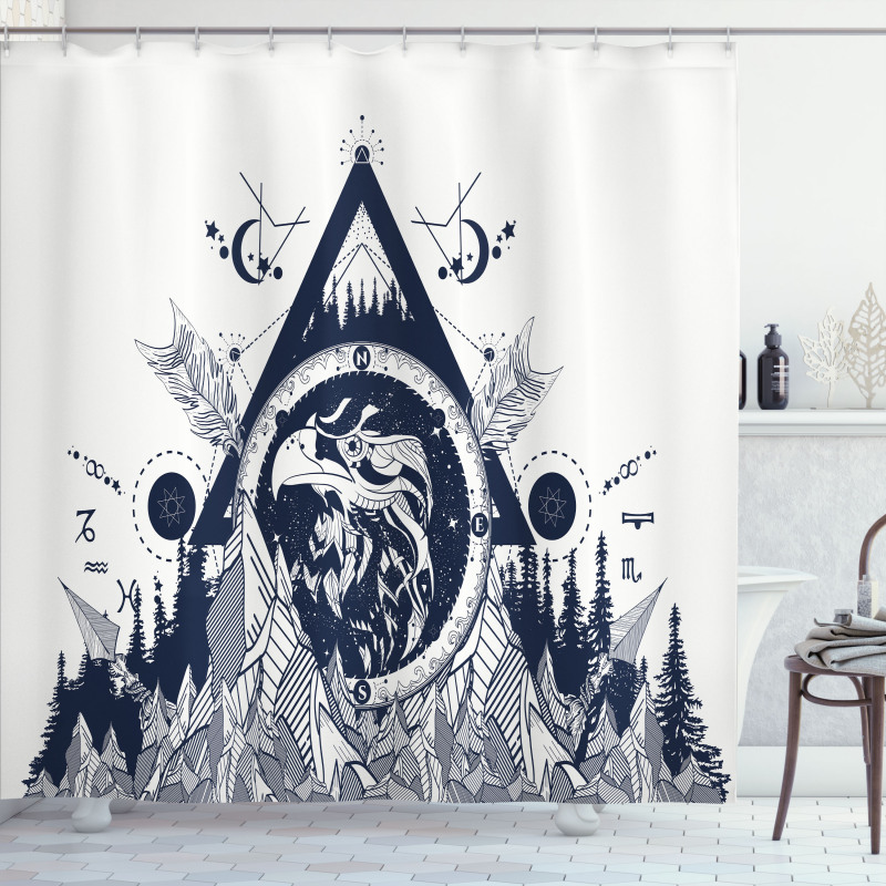 Eagle Ethnic Shower Curtain