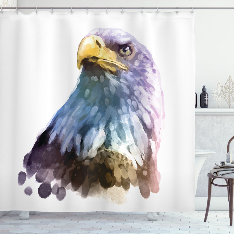 Watercolor Bald Eagle Shower Curtain