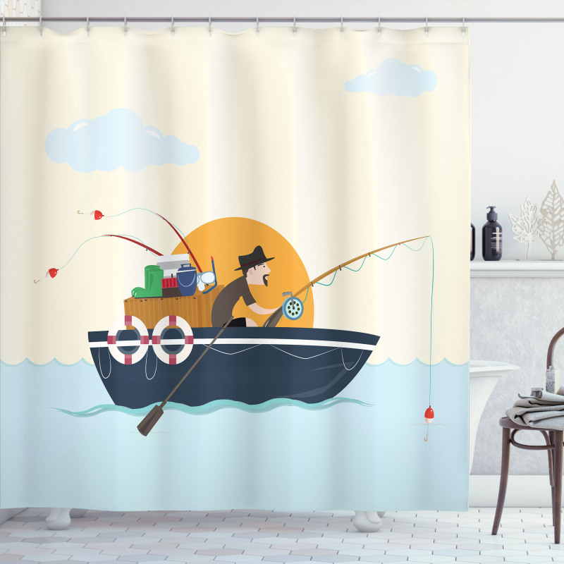 Fisher Man Hobby Shower Curtain