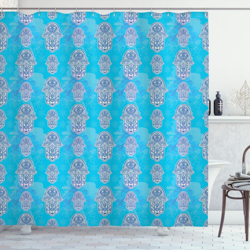 Moroccan Hand and Eye Shower Curtain