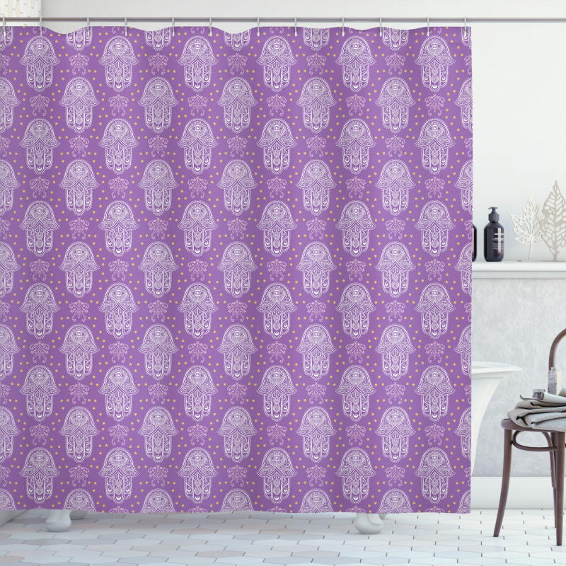 Mystic Curlicues Flowers Shower Curtain