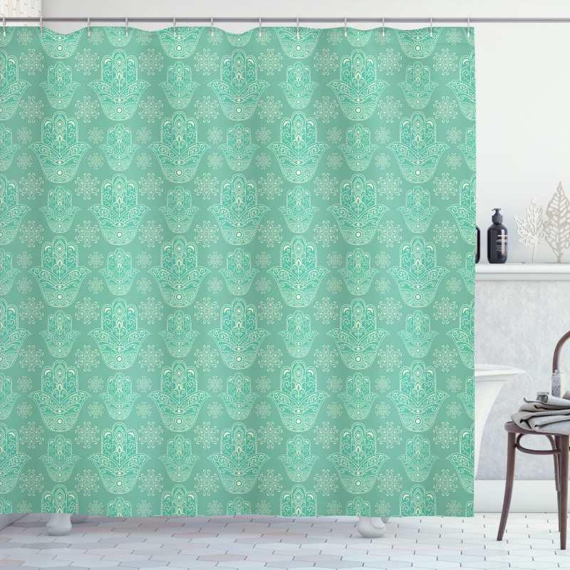 Curlicues and Doodle Flowers Shower Curtain