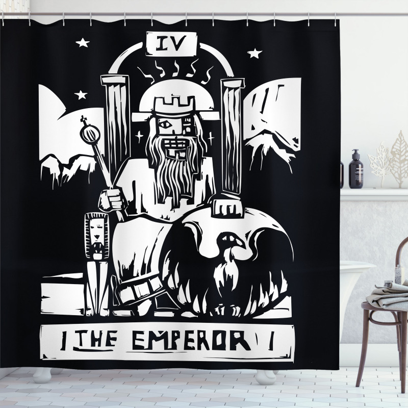 Emperor Card Artwork Shower Curtain