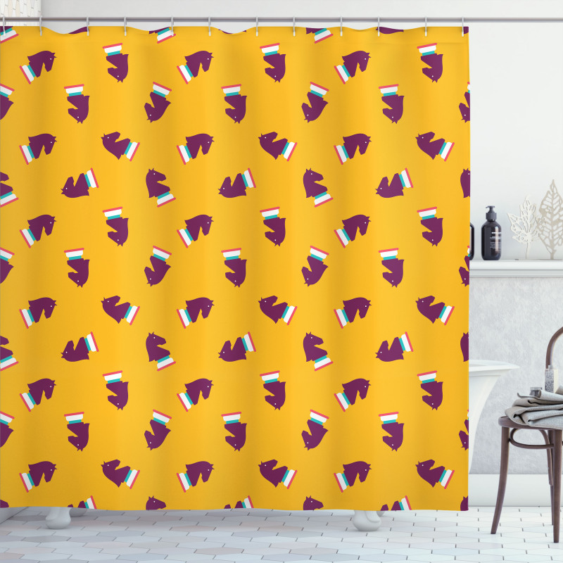 Chess Game Horse Shower Curtain