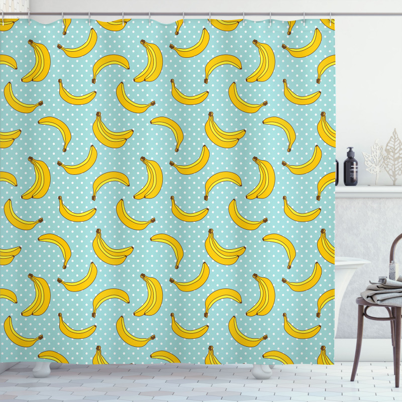 Banana Dots Shower Curtain