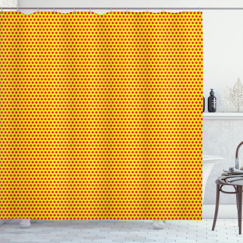 Pop Art Polka Dot 1960s Shower Curtain