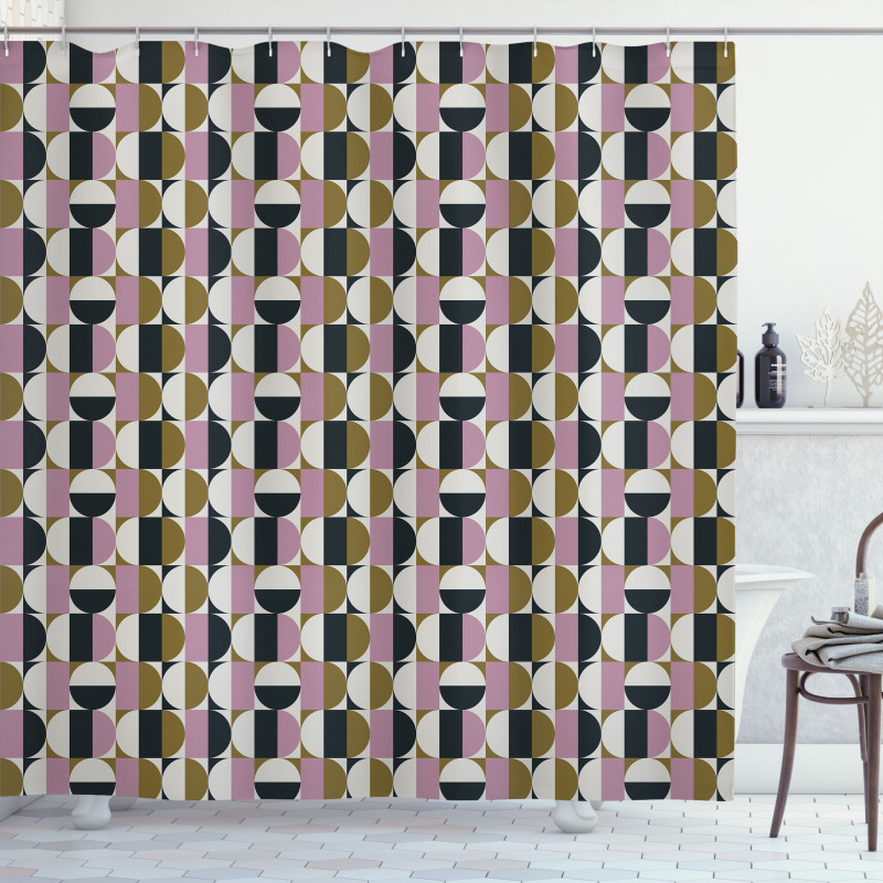 Bauhaus Geometric Pattern Shower Curtain