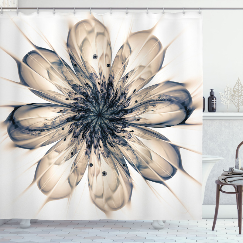 Close-up Fractal Flower Shower Curtain