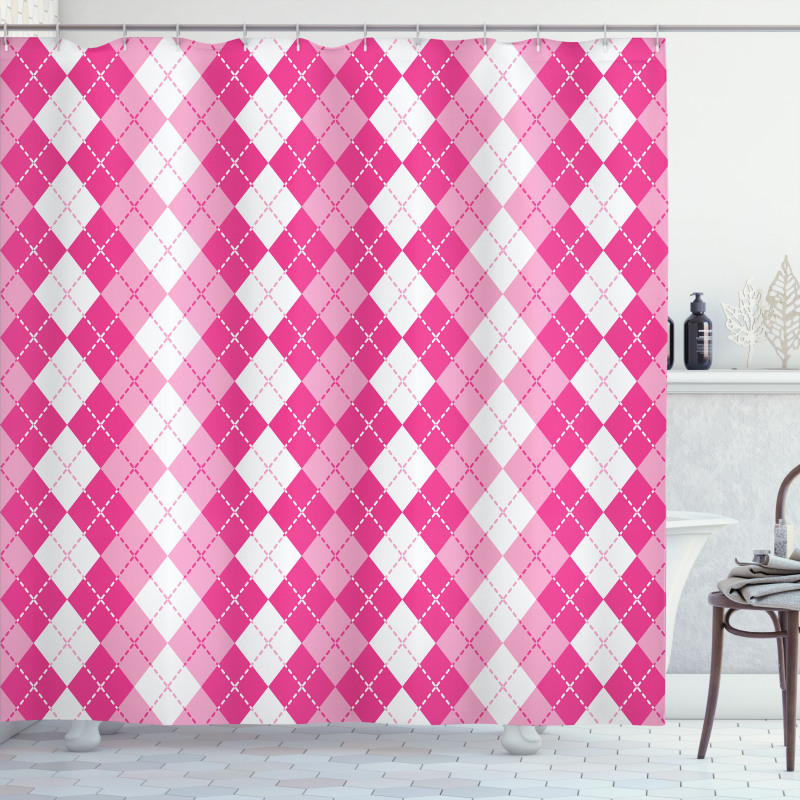 Traditional Argyle Shower Curtain