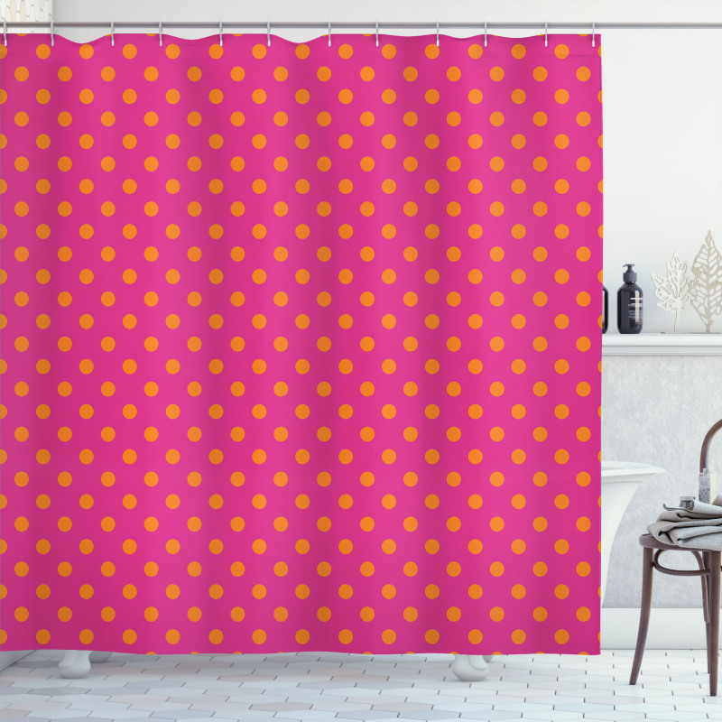 Polka Dots Design Shower Curtain