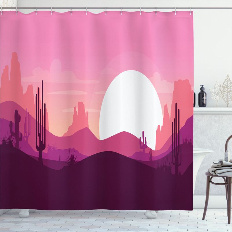 Arizona Desert Cactus Shower Curtain