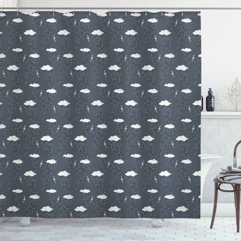 Thunders Rain Shower Curtain