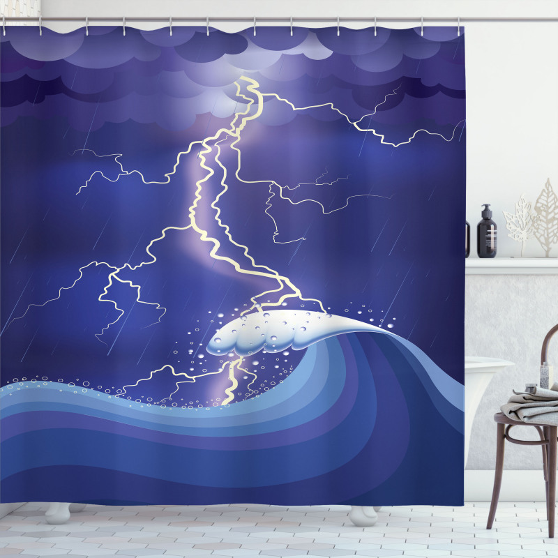 Heavy Storm in the Ocean Shower Curtain