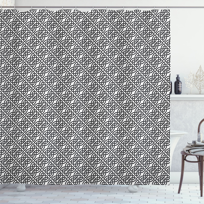 Trellis Pattern Image Shower Curtain