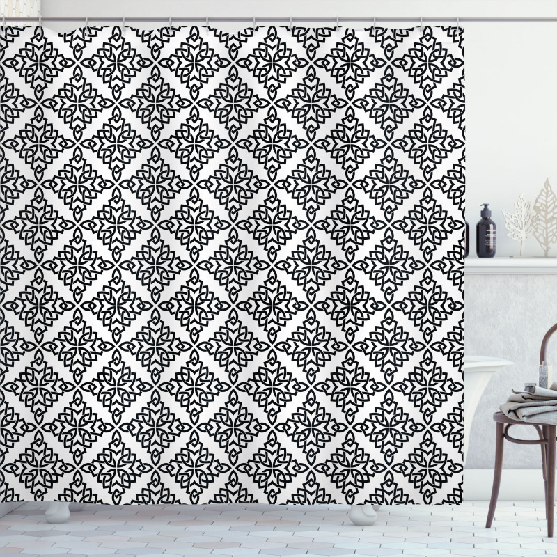 Latticework Pattern Shower Curtain