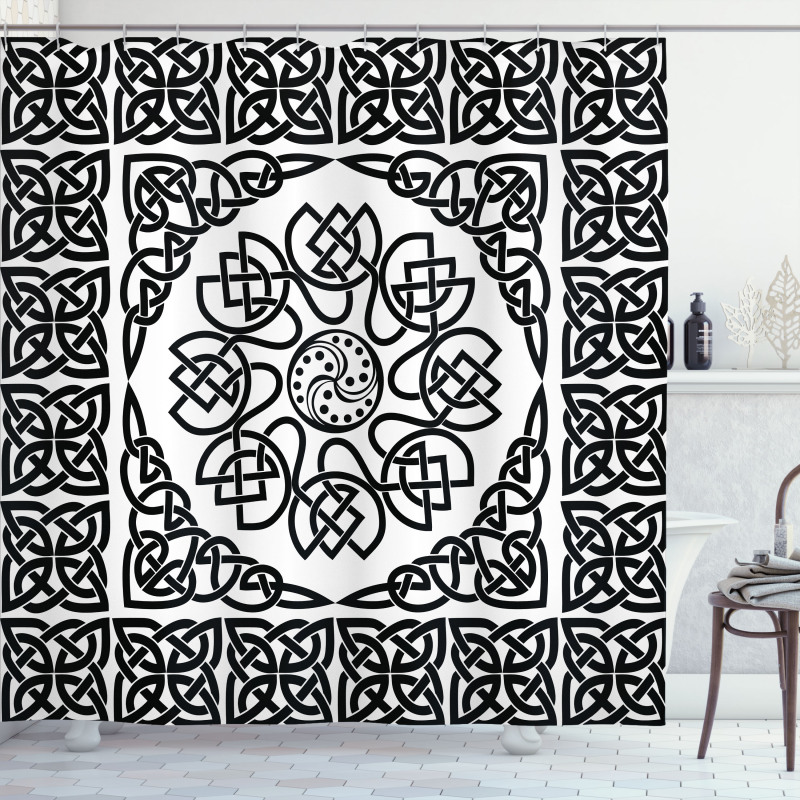 Filigree Abstract Knot Shower Curtain