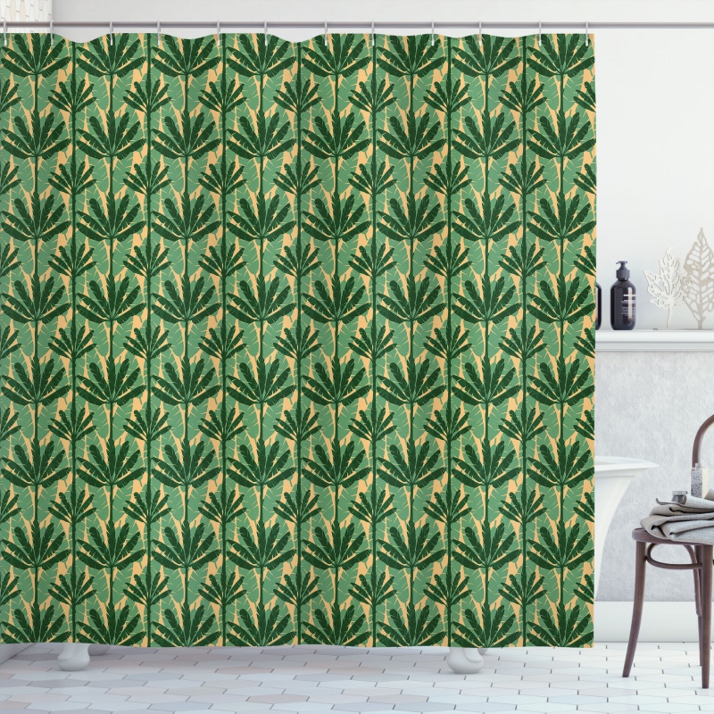 Windmill Palm Trees Shower Curtain