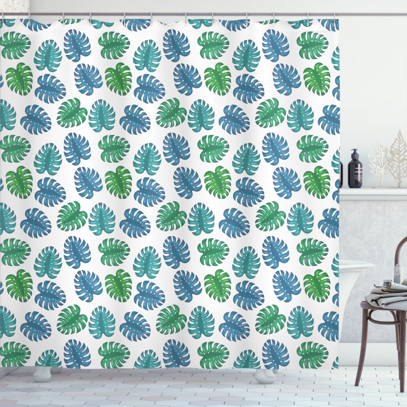 Monstera Leaf Flora Shower Curtain