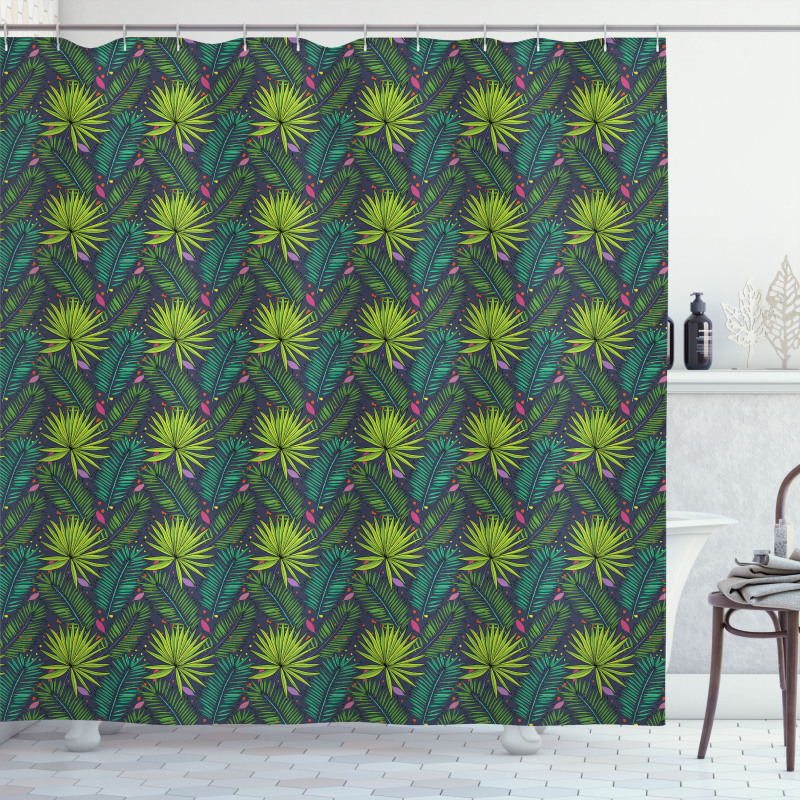 Tropical Fern Aralia Shower Curtain