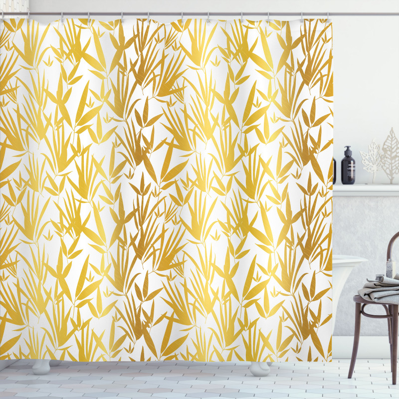 Tropic Bamboo Leaves Shower Curtain