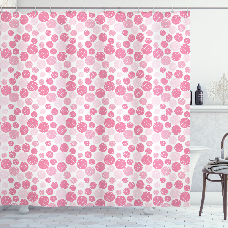 Strawberry-Like Dots Shower Curtain