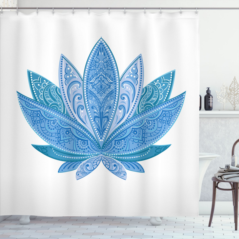 Oriental Lotus Petals Shower Curtain