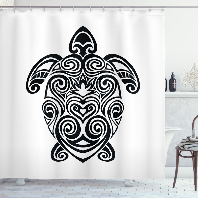 Maori Turtle Shower Curtain