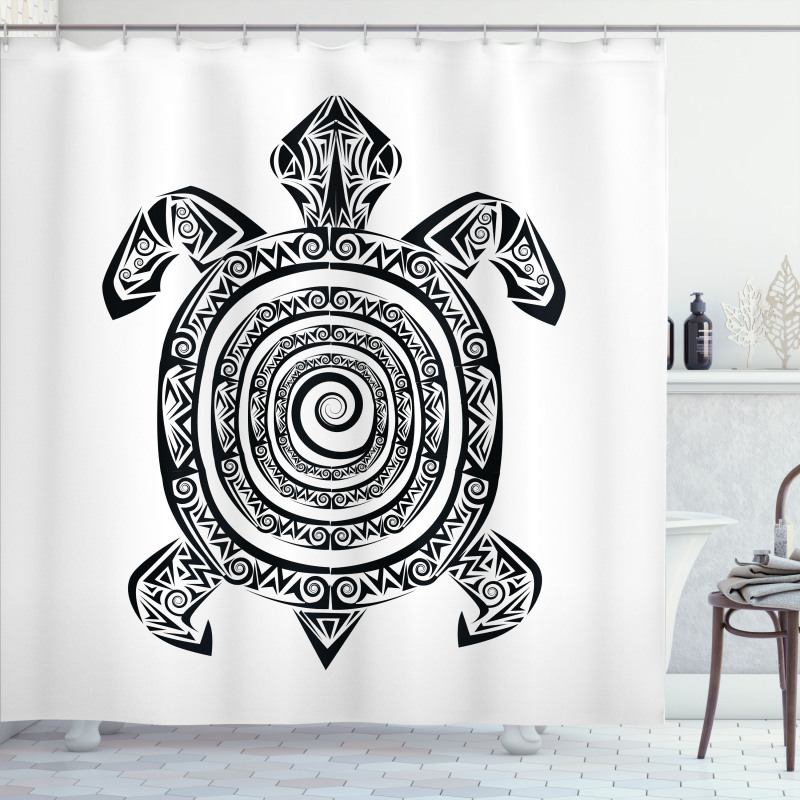 Turtle Spirals Shower Curtain