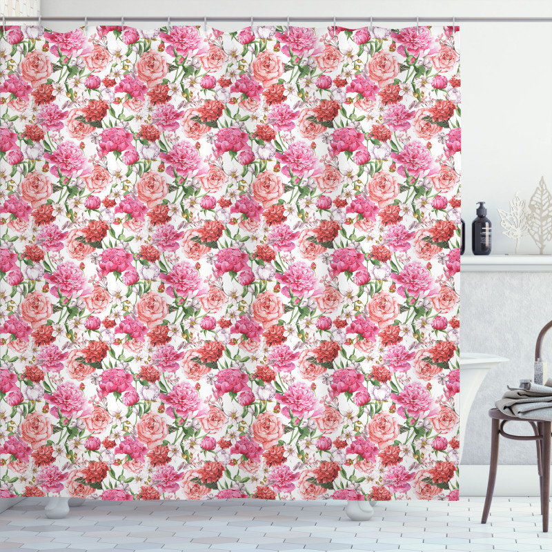 Joyous Botanical Concept Shower Curtain