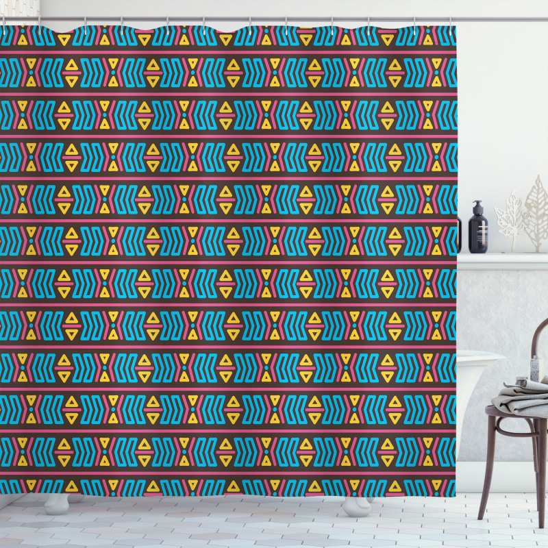 Tribal Primitive Motif Shower Curtain