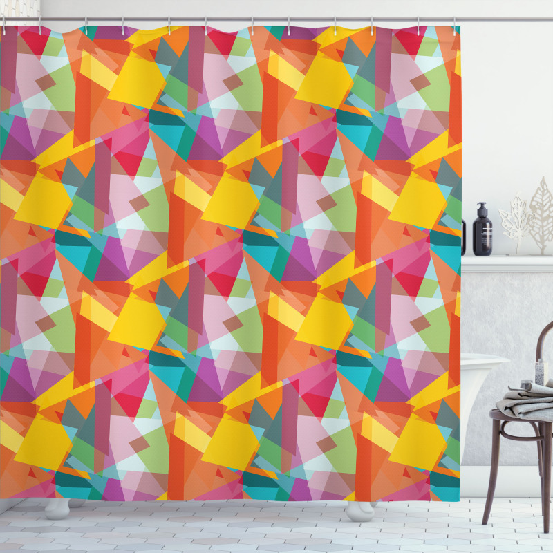 Contemporary Colorful Shower Curtain