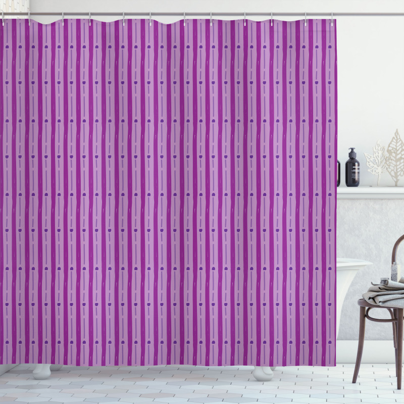 Purple Shaded Stripes Shower Curtain