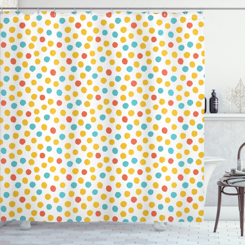 Colorful Dot Pattern Shower Curtain