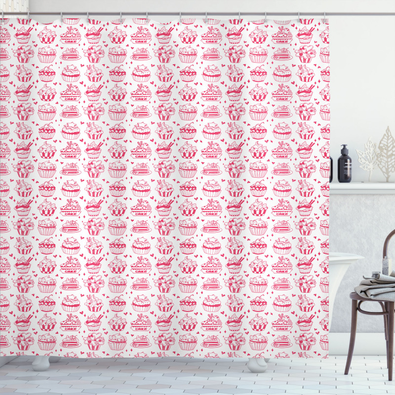 Piece of Cake Plate Shower Curtain